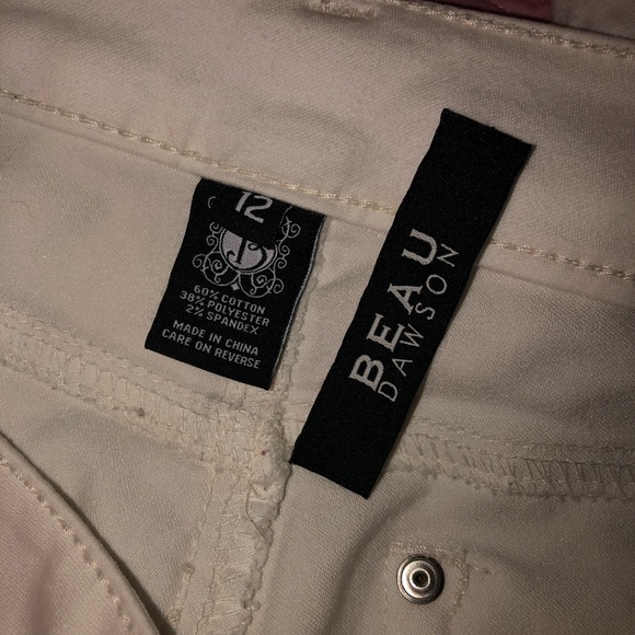 Beau Dawson white embellished jeans 12 - Picture 6 of 6